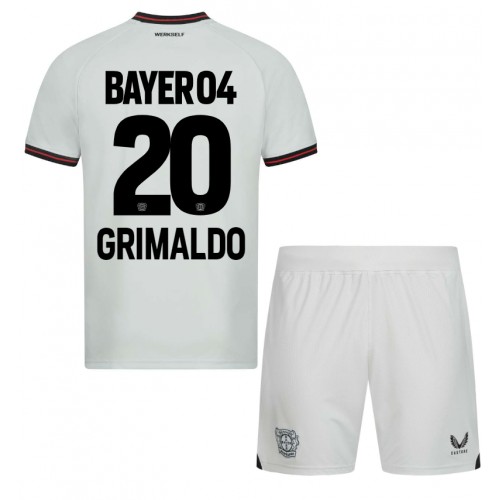 Bayer Leverkusen Alejandro Grimaldo #20 Gostujuci Dres za djecu 2023-24 Kratak Rukav (+ Kratke hlače)